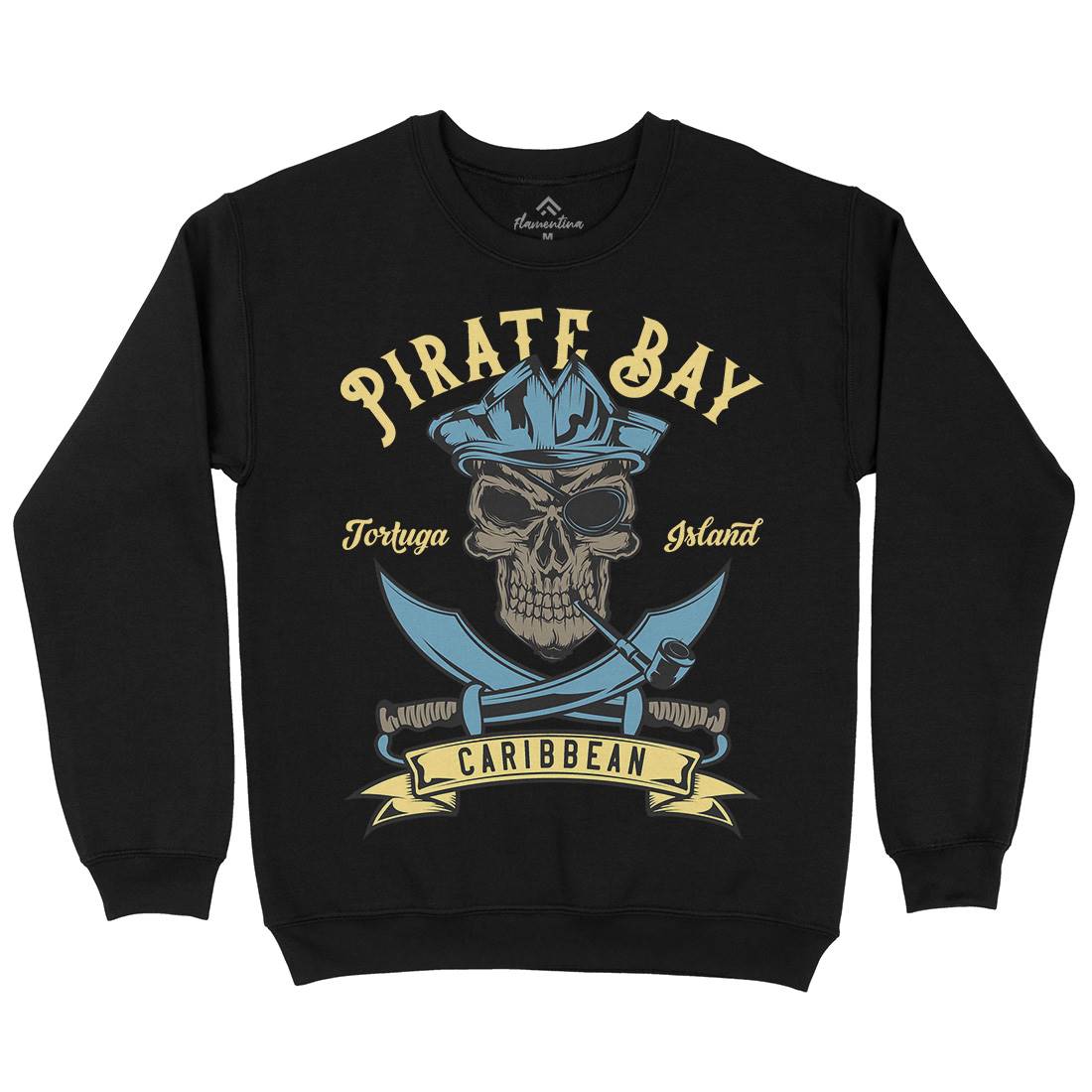 Pirate Mens Crew Neck Sweatshirt Navy B165