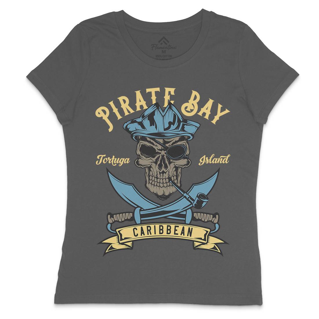 Pirate Womens Crew Neck T-Shirt Navy B165