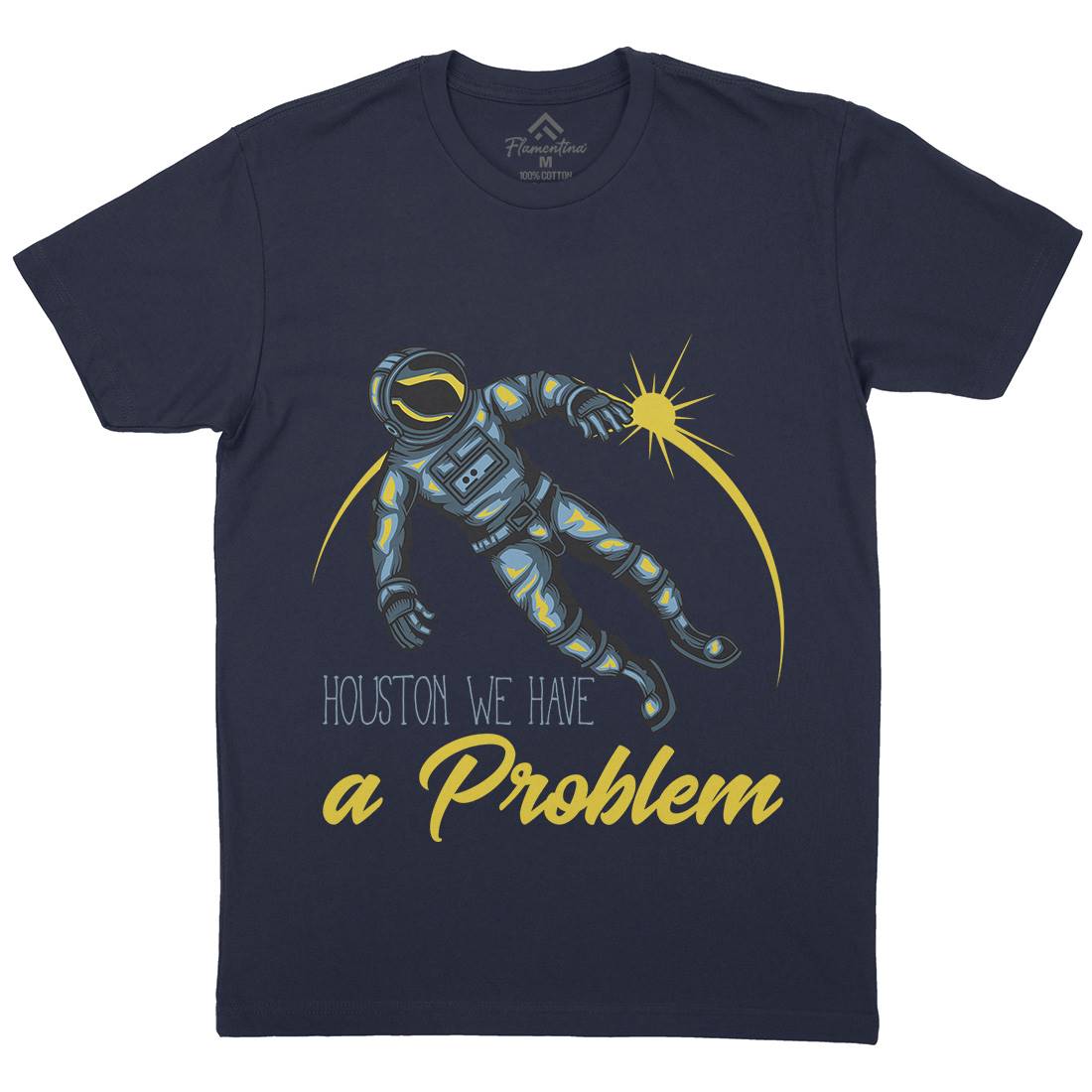 Astronaut Mens Organic Crew Neck T-Shirt Space B166