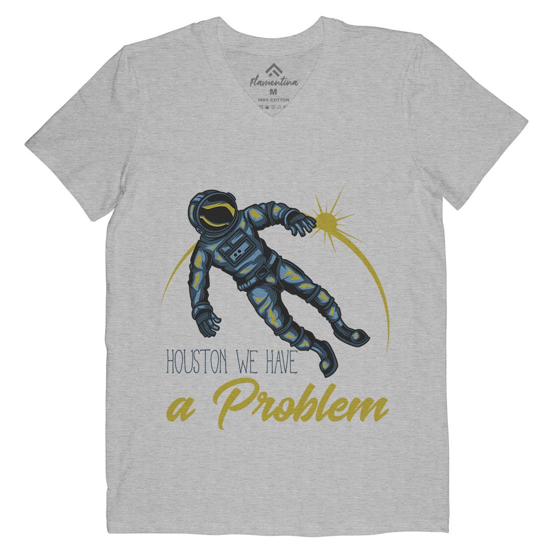 Astronaut Mens V-Neck T-Shirt Space B166