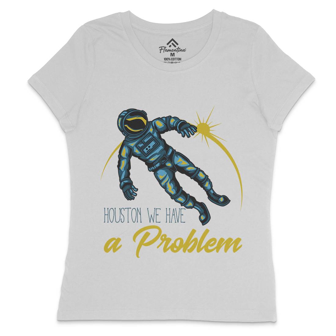 Astronaut Womens Crew Neck T-Shirt Space B166