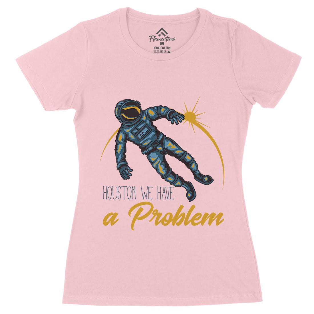 Astronaut Womens Organic Crew Neck T-Shirt Space B166