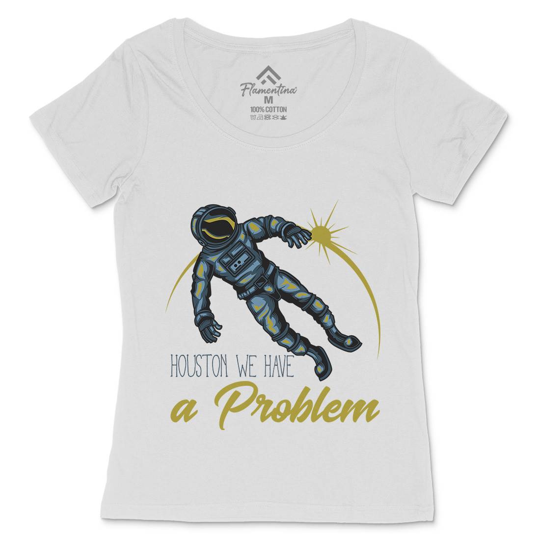 Astronaut Womens Scoop Neck T-Shirt Space B166
