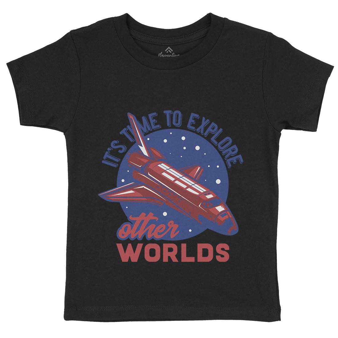 Shuttle Kids Organic Crew Neck T-Shirt Space B167