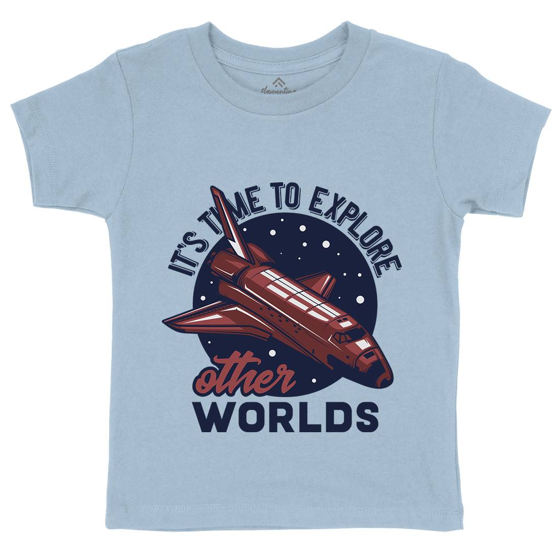 Shuttle Kids Crew Neck T-Shirt Space B167