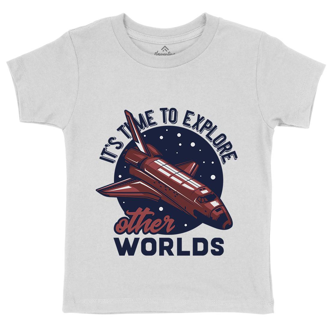 Shuttle Kids Organic Crew Neck T-Shirt Space B167