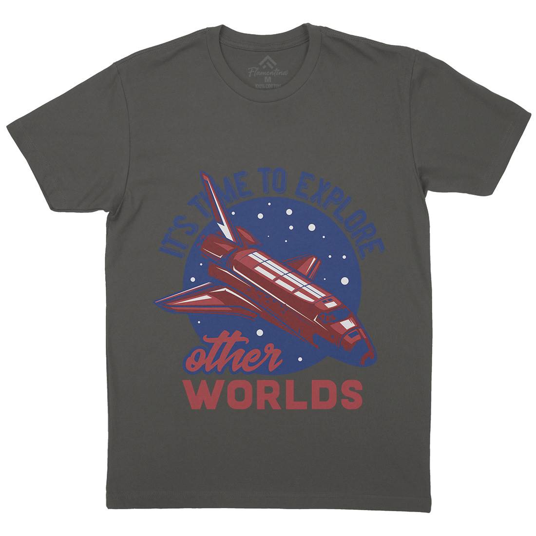 Shuttle Mens Crew Neck T-Shirt Space B167