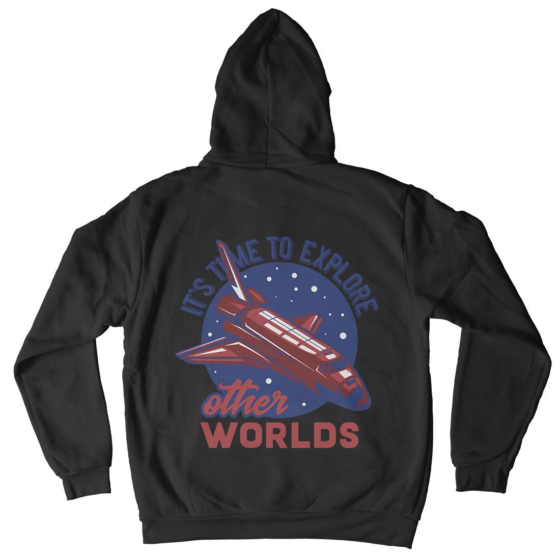 Shuttle Mens Hoodie With Pocket Space B167