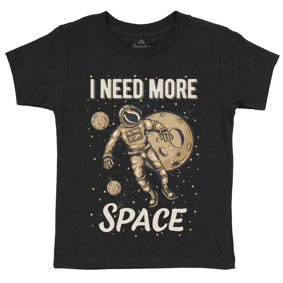Need More Kids Crew Neck T-Shirt Space B168