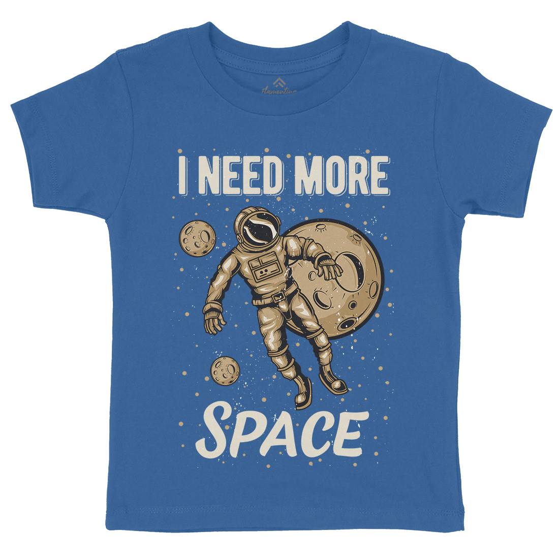 Need More Kids Crew Neck T-Shirt Space B168