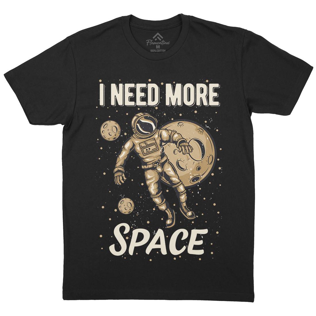 Need More Mens Crew Neck T-Shirt Space B168