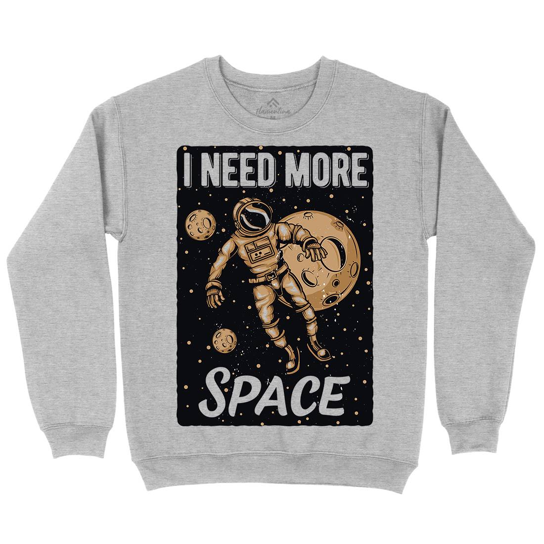 Need More Mens Crew Neck Sweatshirt Space B168