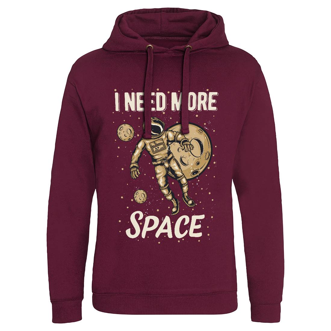 Need More Mens Hoodie Without Pocket Space B168