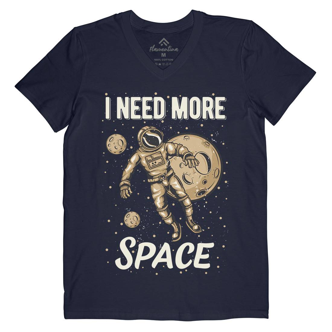 Need More Mens V-Neck T-Shirt Space B168