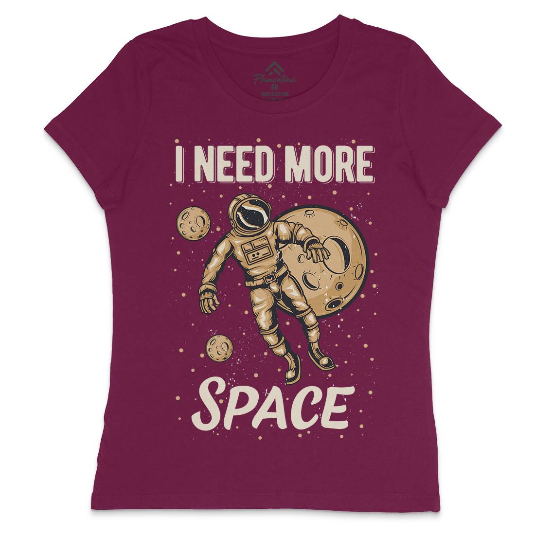 Need More Womens Crew Neck T-Shirt Space B168