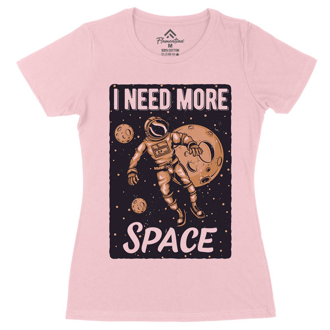 Need More Womens Organic Crew Neck T-Shirt Space B168