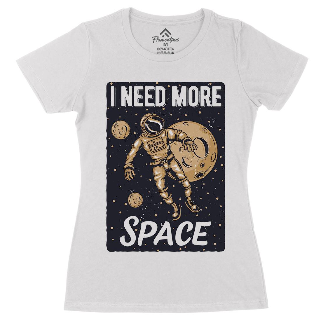 Need More Womens Organic Crew Neck T-Shirt Space B168