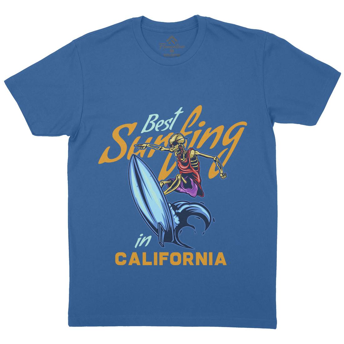 California Surfing Mens Crew Neck T-Shirt Surf B170