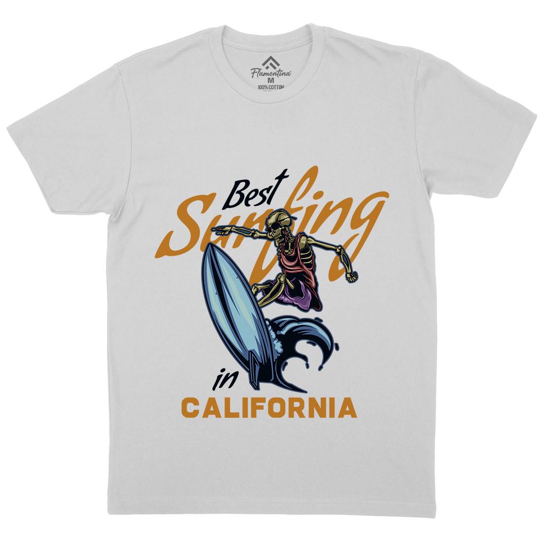 California Surfing Mens Crew Neck T-Shirt Surf B170
