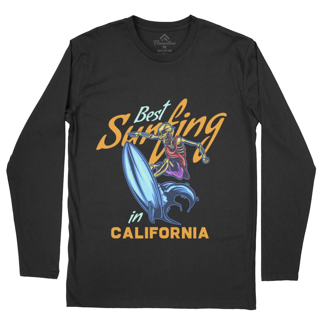 California Surfing Mens Long Sleeve T-Shirt Surf B170