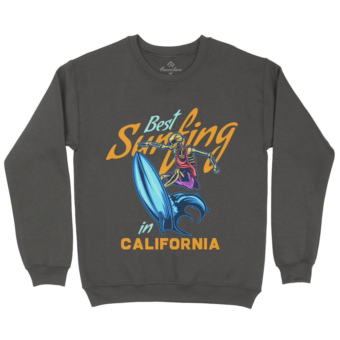 California Surfing Mens Crew Neck Sweatshirt Surf B170