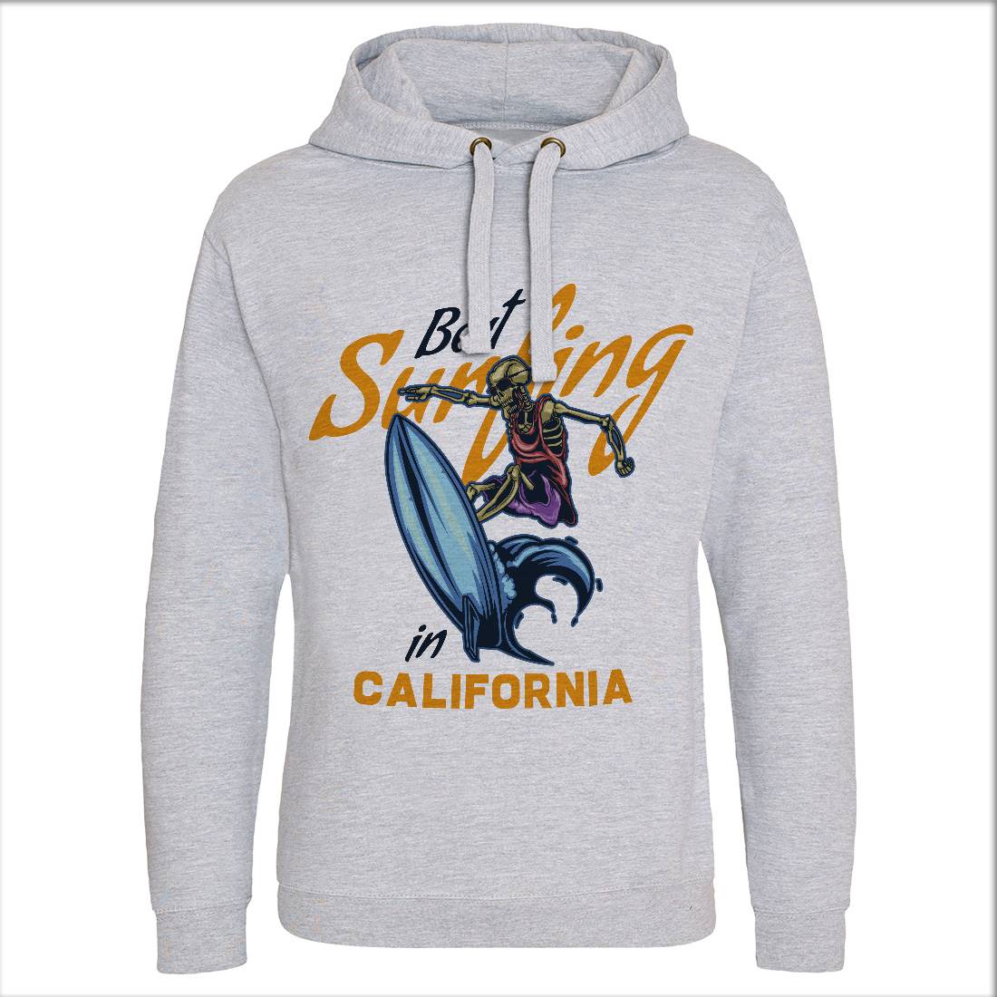 California Surfing Mens Hoodie Without Pocket Surf B170