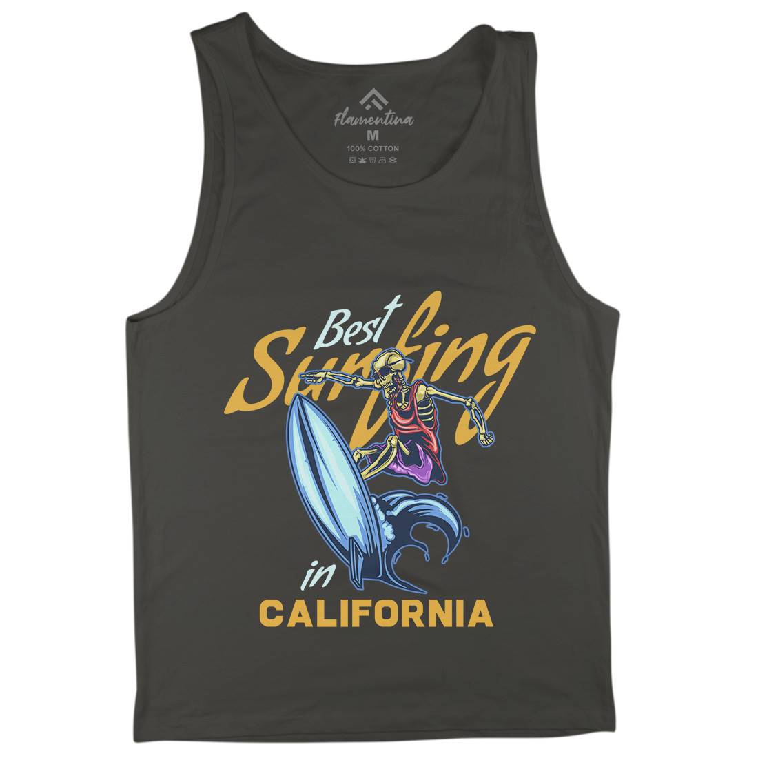 California Surfing Mens Tank Top Vest Surf B170