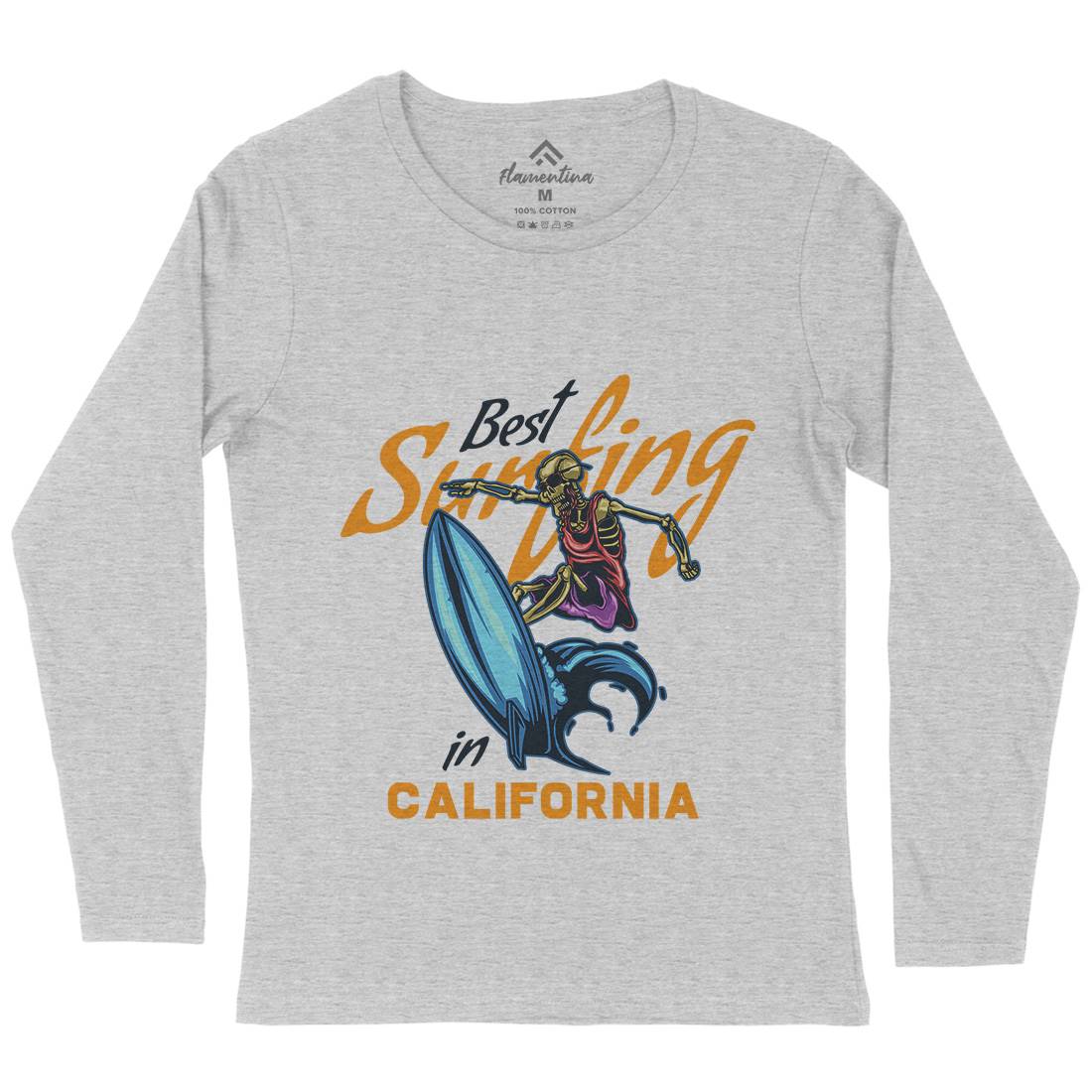 California Surfing Womens Long Sleeve T-Shirt Surf B170