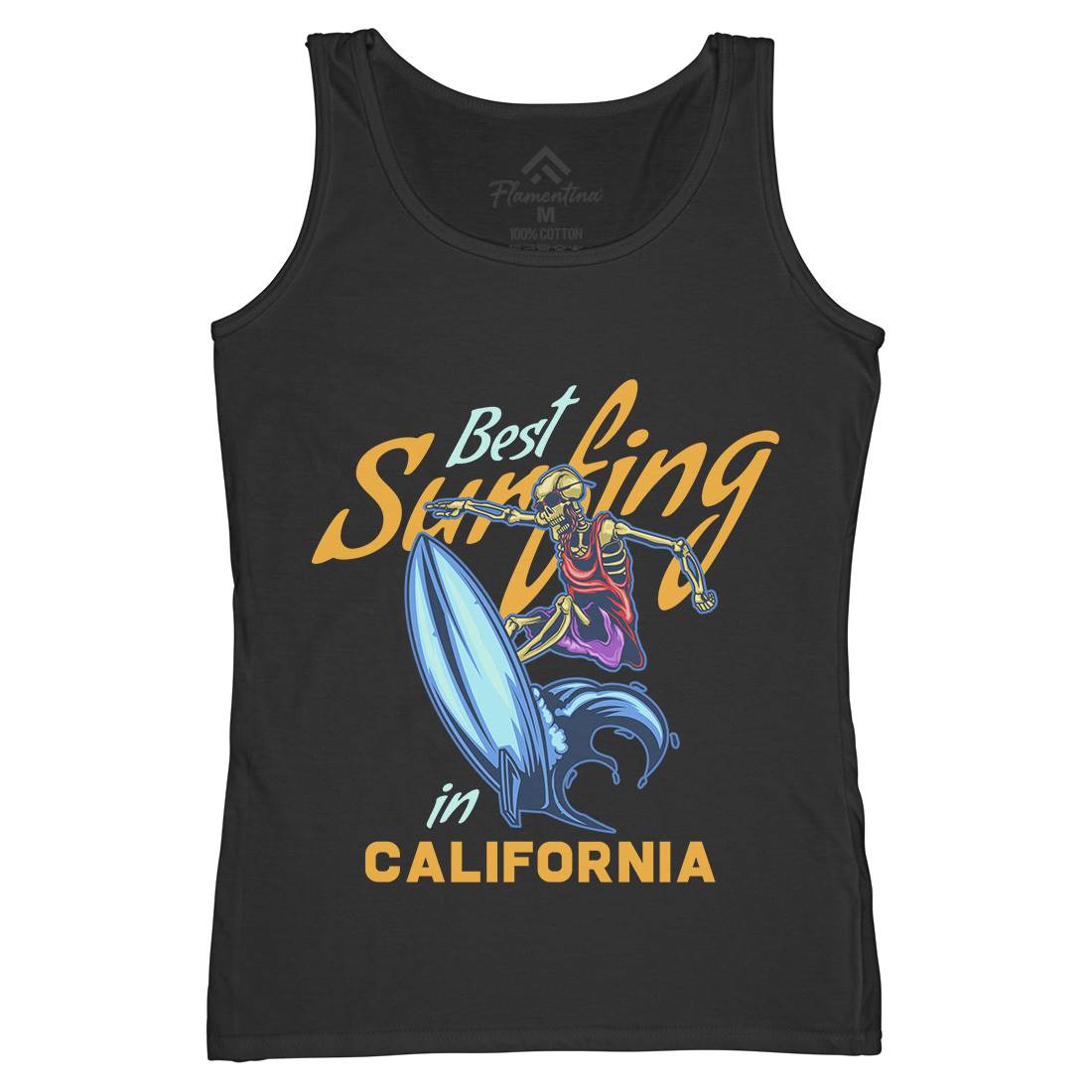 California Surfing Womens Organic Tank Top Vest Surf B170