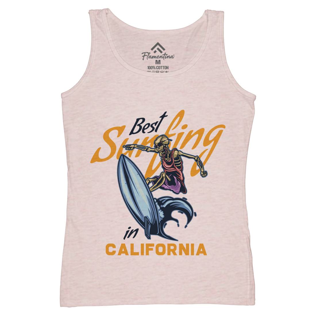 California Surfing Womens Organic Tank Top Vest Surf B170