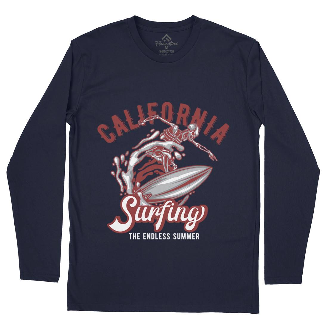 California Surfing Mens Long Sleeve T-Shirt Surf B171