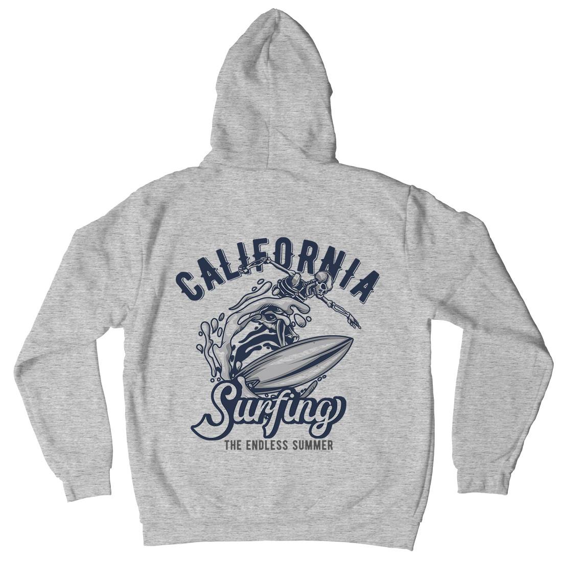 California Surfing Mens Hoodie With Pocket Surf B171