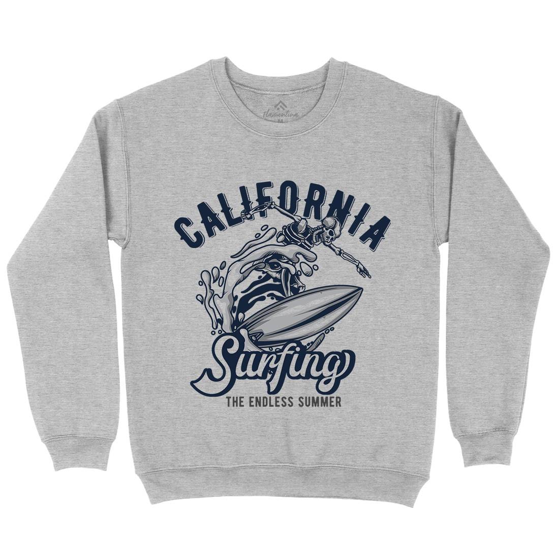 California Surfing Mens Crew Neck Sweatshirt Surf B171
