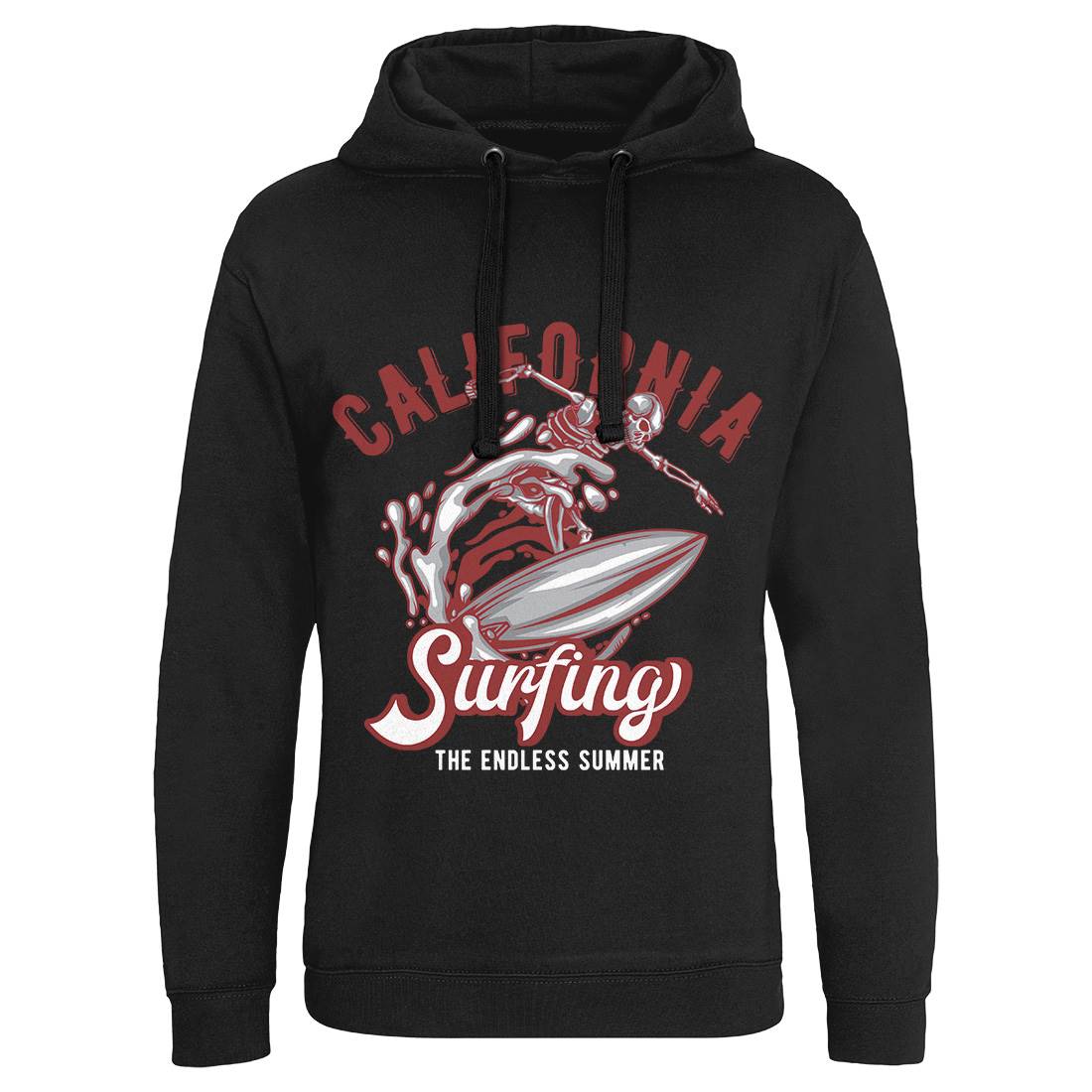 California Surfing Mens Hoodie Without Pocket Surf B171