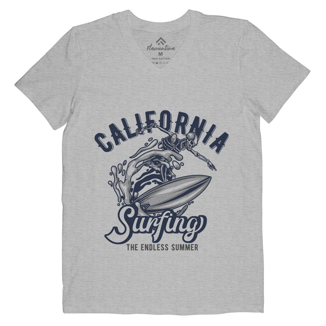 California Surfing Mens V-Neck T-Shirt Surf B171