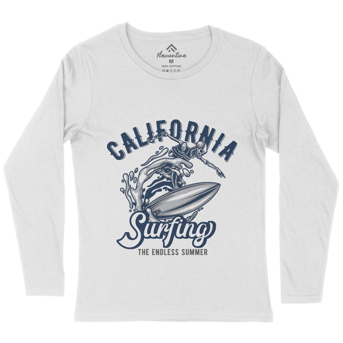 California Surfing Womens Long Sleeve T-Shirt Surf B171