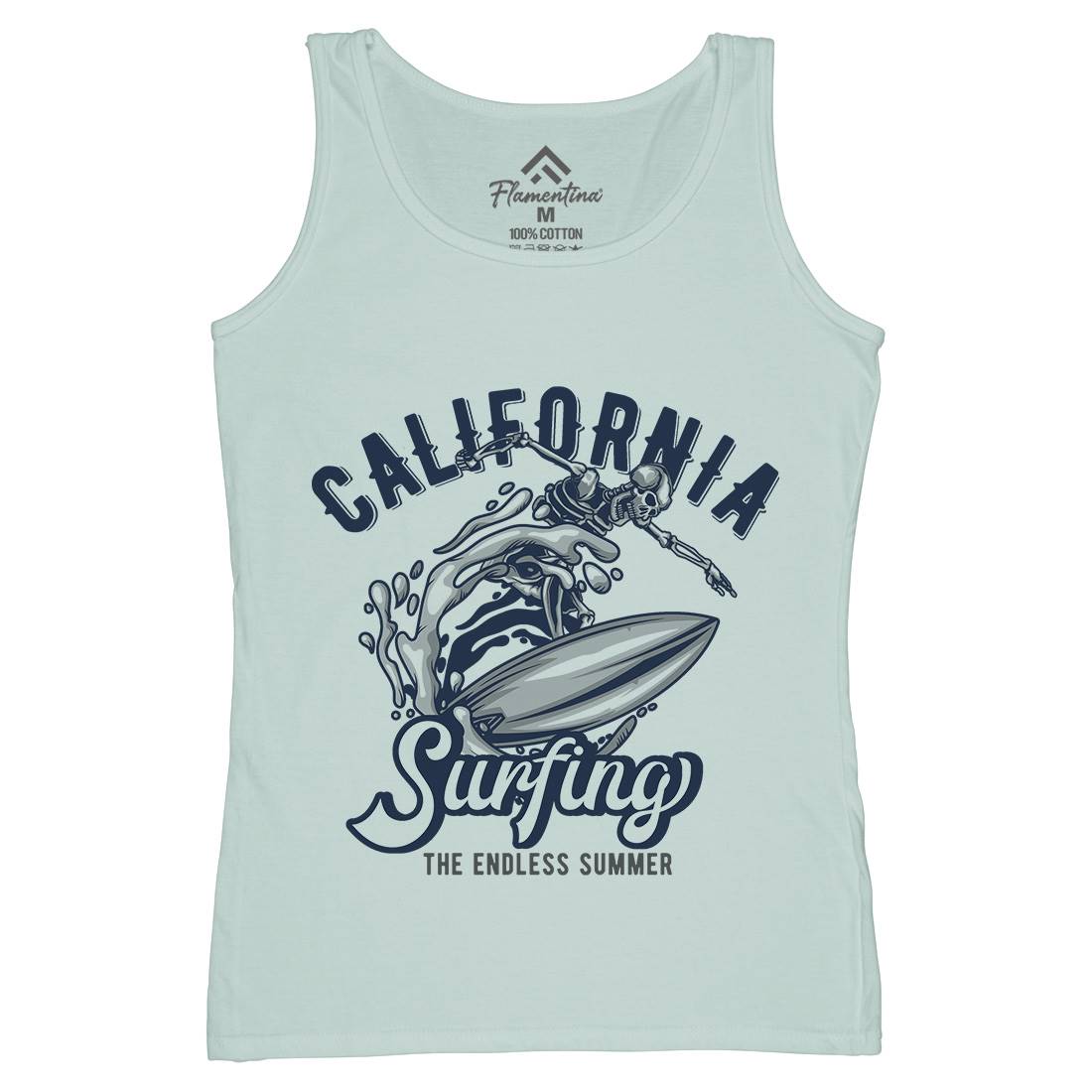 California Surfing Womens Organic Tank Top Vest Surf B171