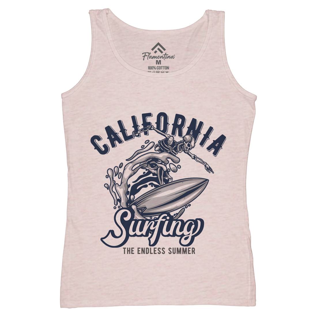 California Surfing Womens Organic Tank Top Vest Surf B171