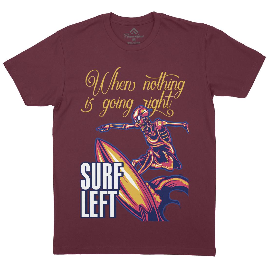 Surfing Mens Organic Crew Neck T-Shirt Surf B172