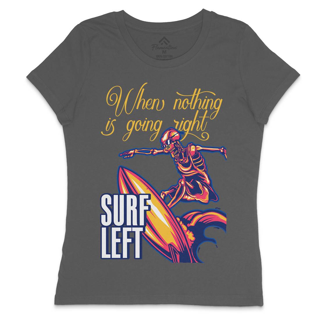 Surfing Womens Crew Neck T-Shirt Surf B172