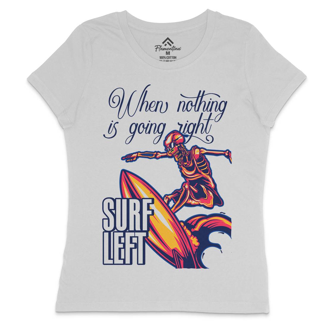 Surfing Womens Crew Neck T-Shirt Surf B172