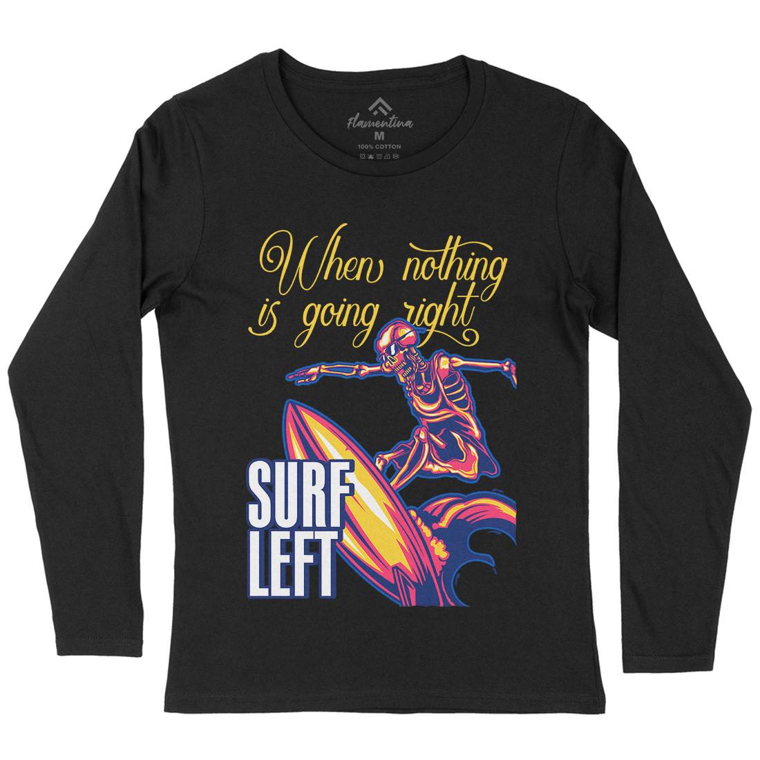 Surfing Womens Long Sleeve T-Shirt Surf B172