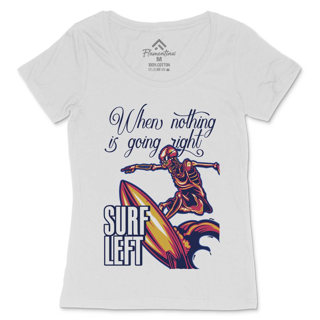 Surfing Womens Scoop Neck T-Shirt Surf B172