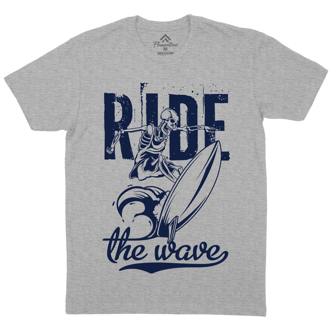 Ride Wave Surfing Mens Crew Neck T-Shirt Surf B173