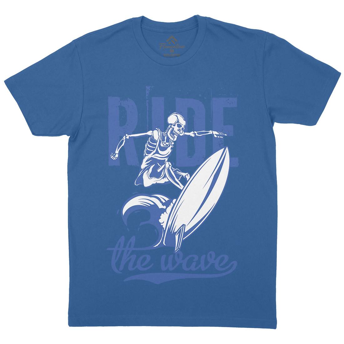 Ride Wave Surfing Mens Organic Crew Neck T-Shirt Surf B173