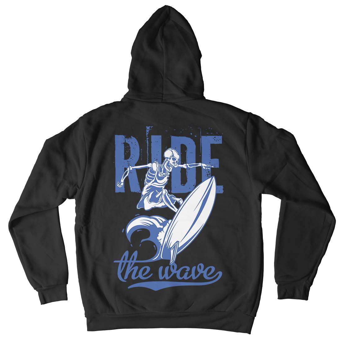 Ride Wave Surfing Mens Hoodie With Pocket Surf B173