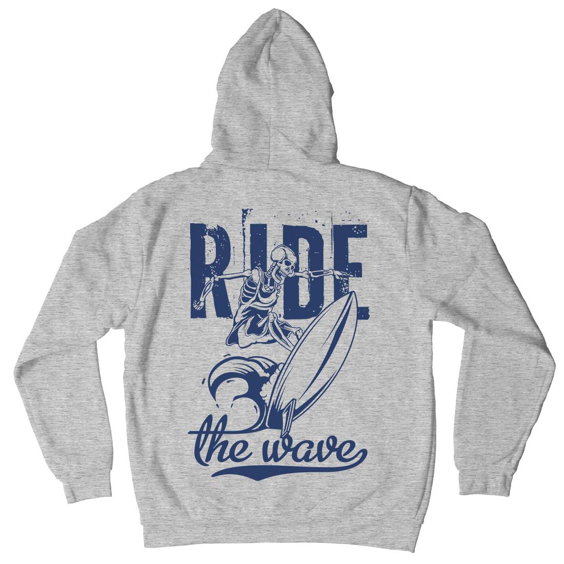 Ride Wave Surfing Mens Hoodie With Pocket Surf B173