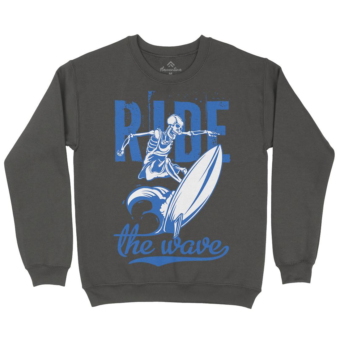 Ride Wave Surfing Kids Crew Neck Sweatshirt Surf B173