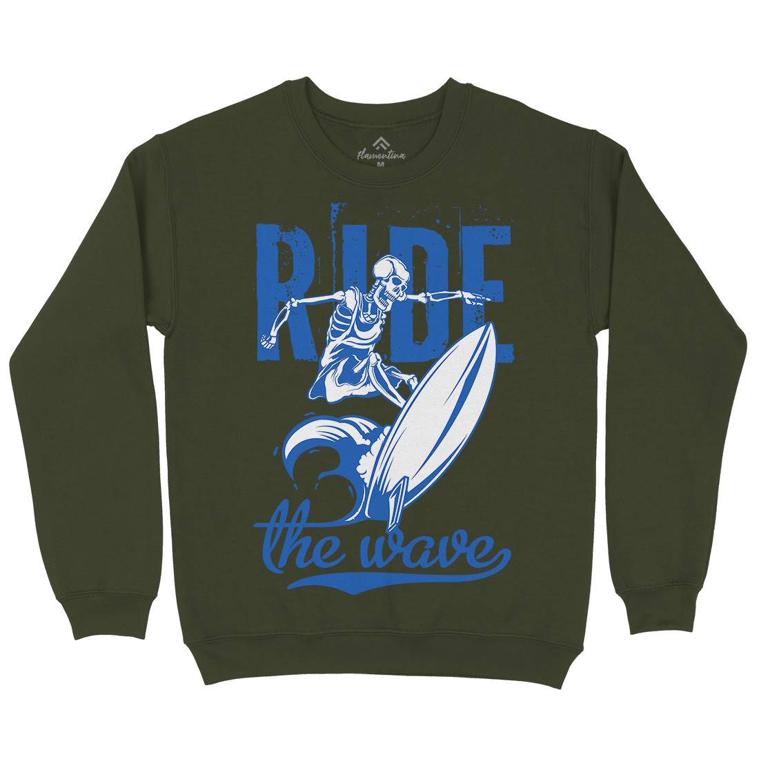 Ride Wave Surfing Mens Crew Neck Sweatshirt Surf B173