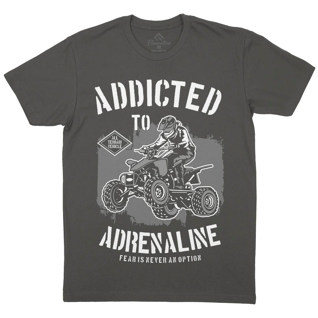 Addicted To Adrenaline Mens Crew Neck T-Shirt Motorcycles B174